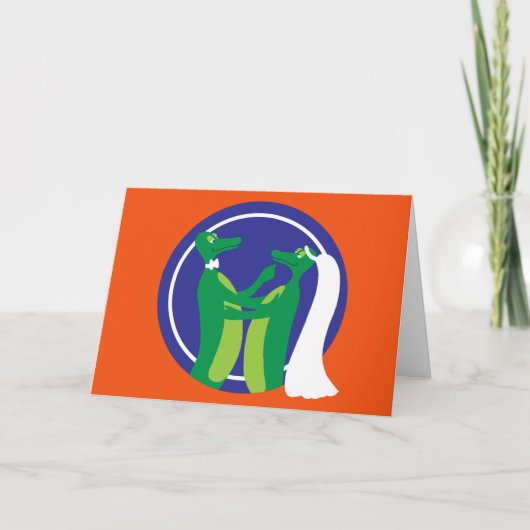 Gator Couple Karte (Vorderseite)