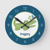 Gator Crocodile Navy Blue Green Jungle Safari