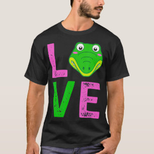 Gator Girl Alligator Print Zoo Kinder Geschenk T-Shirt