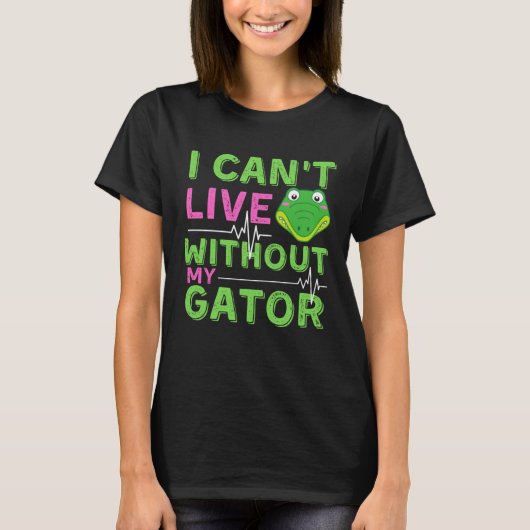 Gator Girls Alligator Print Zoo Kids Gift T-Shirt (Vorderseite)