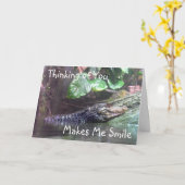 'Gator Grins: Denken - Grußkarte Karte (Gelbe Blume)