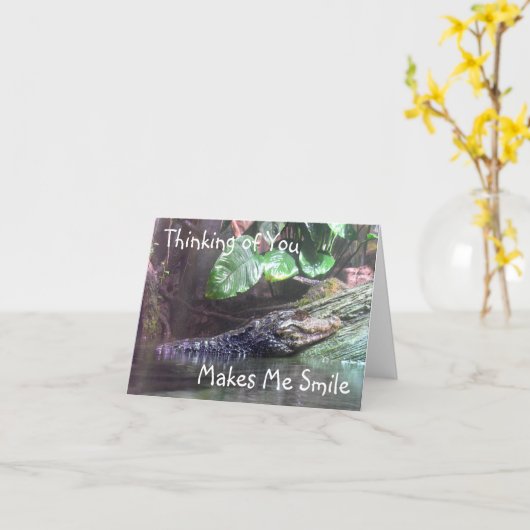 'Gator Grins: Denken - Note Card Karte (Gelbe Blume)