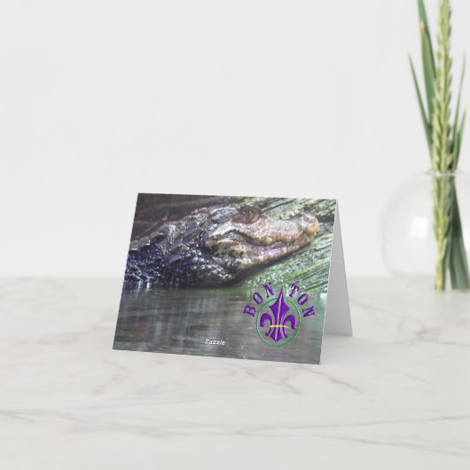 'Gator Grins: Denken - Note Card Karte (Rückseite)