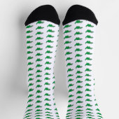 Gator Grub Green Alligator-Muster Socken (Oben)