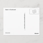 Gator - grün in Duckweed Postkarte (Rückseite)