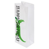 Gator Happy Birthday Wein Flasche Tasche Geschenktüte Für Weinflaschen (Rückseite Schrägansicht)