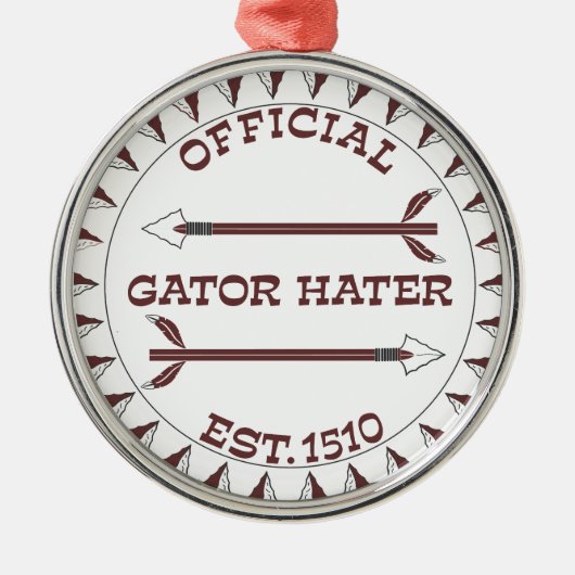 Gator-Hater-est-garnet.gif Silbernes Ornament (Vorne)