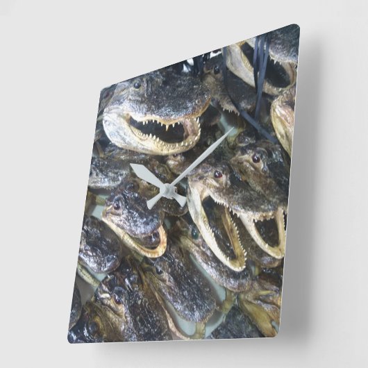 Gator Head Clock Quadratische Wanduhr (Winkel)