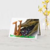 Gator Head Legs Happy Birthday Karte (Gelbe Blume)