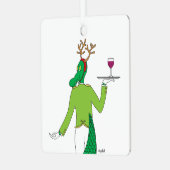 Gator Holiday Wein Ornament Aus Metall (Vorderseite links)