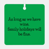 Gator Holiday Wein Ornament Aus Metall (Rückseite)