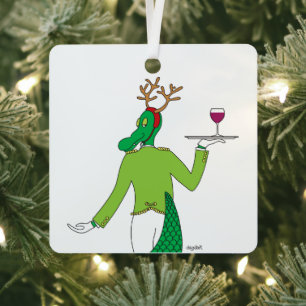 Gator Holiday Wein Ornament Aus Metall