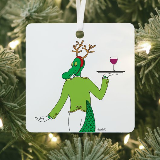 Gator Holiday Wein Ornament Aus Metall (InSitu)