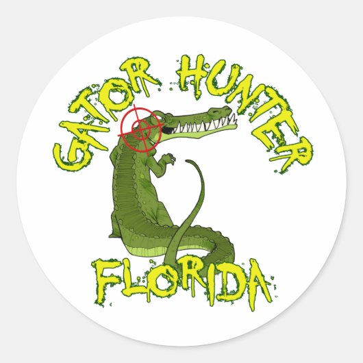 Gator Hunter Florida Runder Aufkleber (Vorderseite)