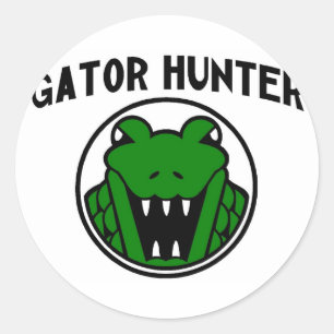 Gator Hunter Symbol Runder Aufkleber