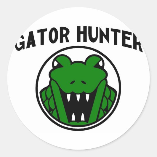 Gator Hunter Symbol Runder Aufkleber (Vorderseite)