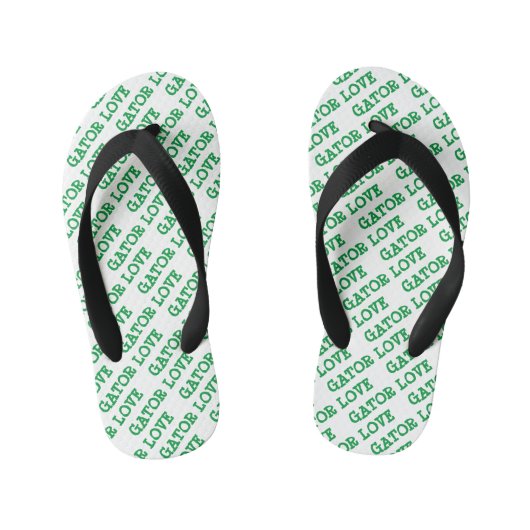 Gator Liebe Green Tiled Beach Flip Flops Kinderbadesandalen (Fußbett)