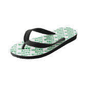 Gator Liebe Green Tiled Beach Flip Flops Kinderbadesandalen (Schrägansicht)