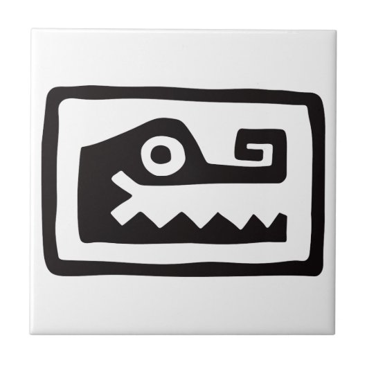 Gator, mexikanische Hieroglyph(Maya) Fliese (Vorderseite)