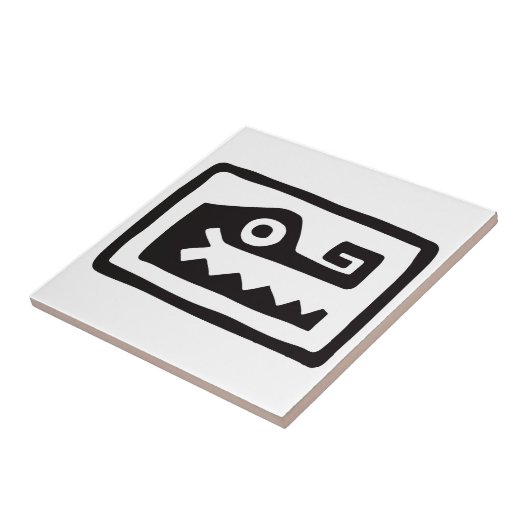 Gator, mexikanische Hieroglyph(Maya) Fliese (Seite)