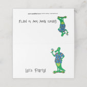 Gator-Party Platzkarte (Außenseite Aufgefaltet)