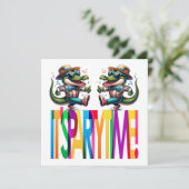 Gator-Party-Zeit Einladung (Stehend Vorderseite)