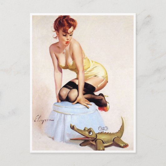 Gator Pin Up Postkarte (Vorderseite)