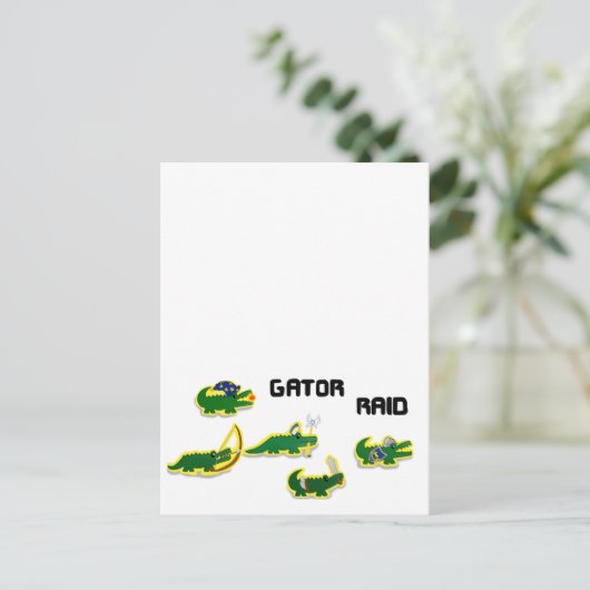 Gator Raid Postkarte (Stehend Vorderseite)
