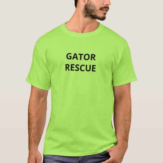 Gator Rescue Lime Green Color T - Shirt (Vorderseite)