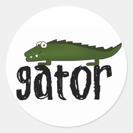 Gator Runder Aufkleber (Vorderseite)