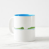 Gator Schwimmen Zweifarbige Tasse (Vorderseite Links)