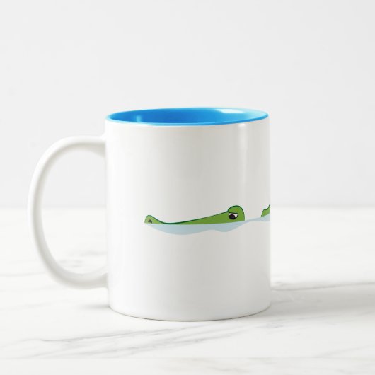 Gator Schwimmen Zweifarbige Tasse (Links)