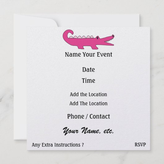 Gator - SRF Einladung (Rückseite)