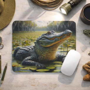 Gator Swamp-Geschenk für Dad Männer-Büro-Schreibti Mousepad