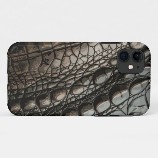 Gator Textur Case-Mate iPhone Hülle (Rückseite (Horizontal))