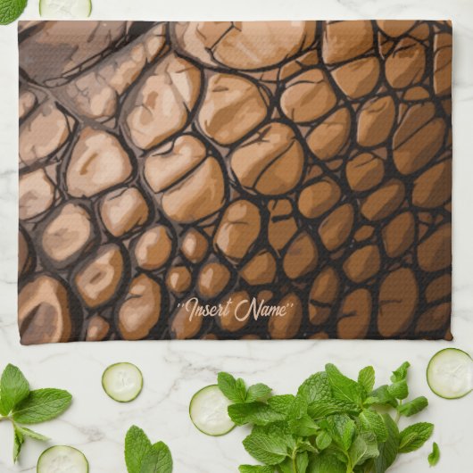 Gator Textur Geschirrtuch (Gefaltet)