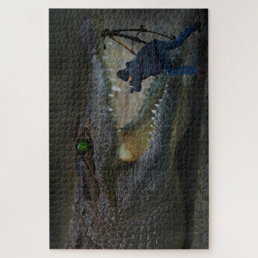 Gator und Fotograf Puzzle (Vertikal)