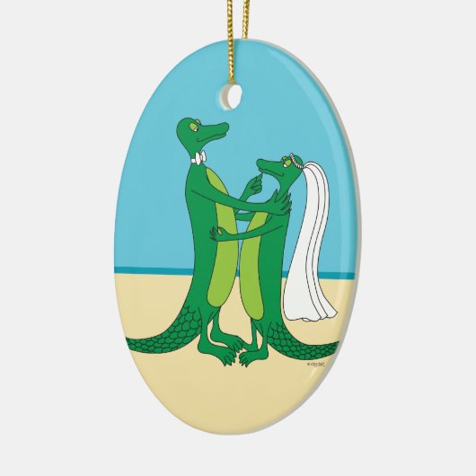 Gator Wedding Ornament (Links)