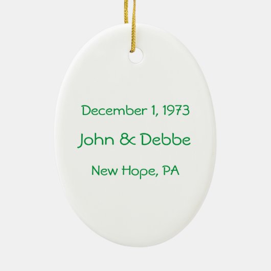 Gator Wedding Ornament (Hinten)