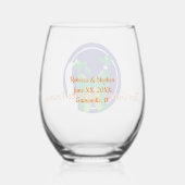 Gator Wedding Stemless Weinglas Ohne Stiel (Rückseite)