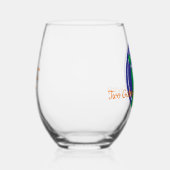 Gator Wedding Stemless Weinglas Ohne Stiel (Rechts)