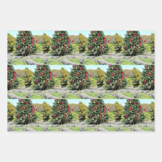 Gator Weihnachtsbaum Wrapping Paper Sheets Geschenkpapier Set (Vorderseite 3)