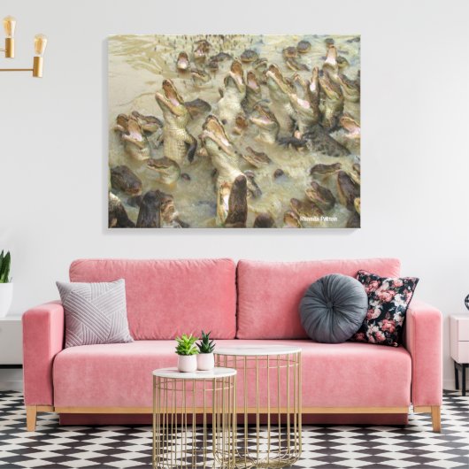 Gatorfütterung Leinwanddruck (Insitu (Wohnzimmer))