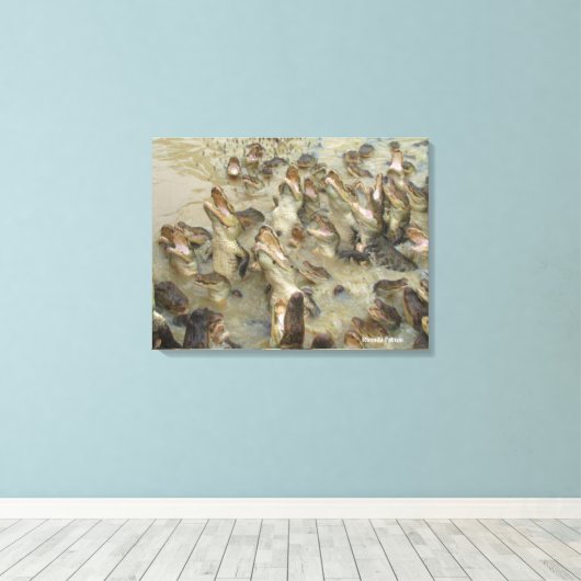 Gatorfütterung Leinwanddruck (Insitu (Holzboden))
