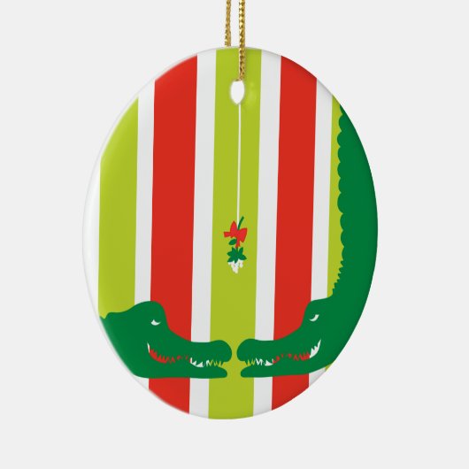 Gators Holiday Mistletoe Keramik Ornament (Rechts)