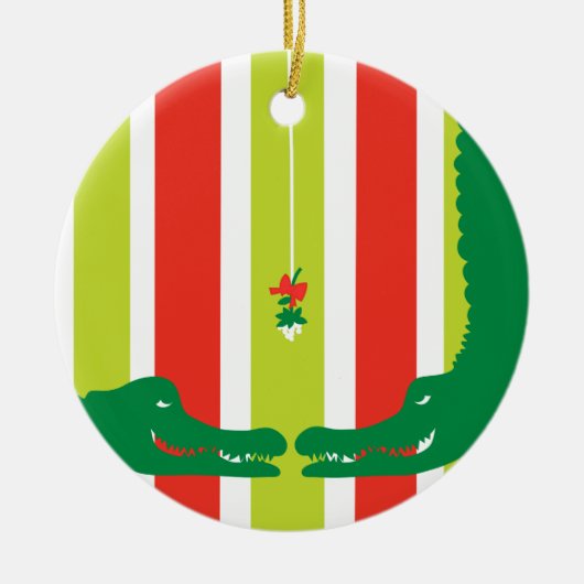 Gators Holiday Mistletoe Keramik Ornament (Vorne)