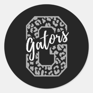 Gators Mascot School Sport Fan Team Geist Herz Runder Aufkleber