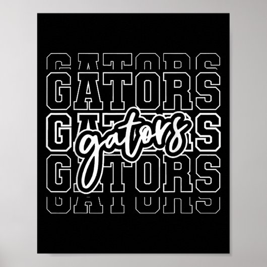Gators Name Team Backto School Heart For Men Women Poster (Vorne)