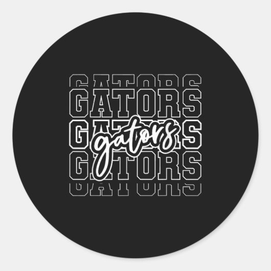 Gators Name Team Backto School Heart For Men Women Runder Aufkleber (Vorderseite)