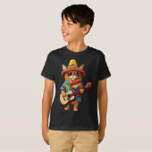 Gatos Before Vatos Mexican Cat Poncho Fiesta Cinco T-Shirt (Vorne ganz)